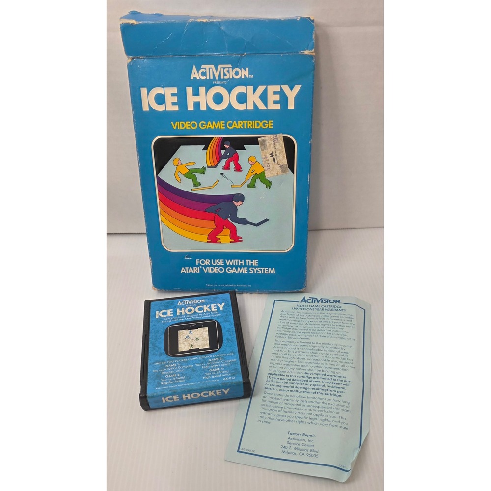 Activision Ice Hockey Atari 2600 with Original‎ Box AX012